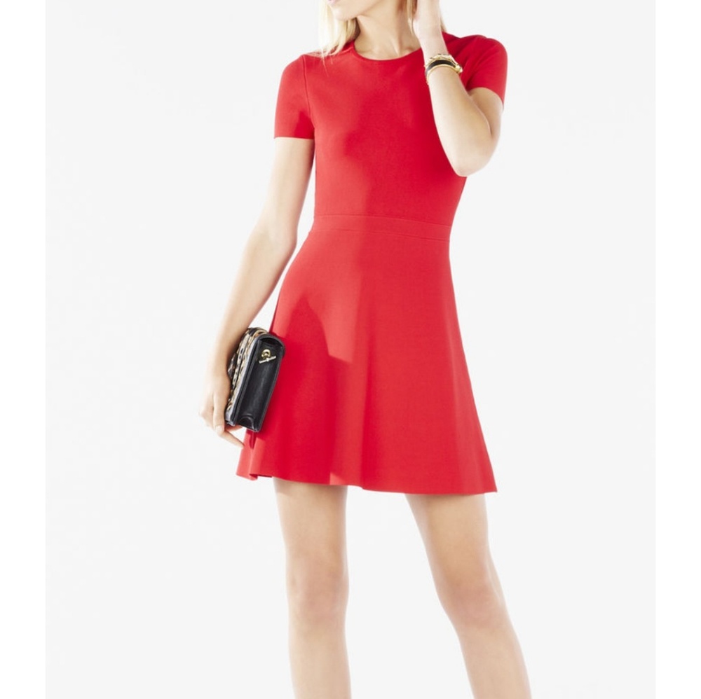 NWT BCBGMAXAZRIA Bryanna Open Back A-line Dress